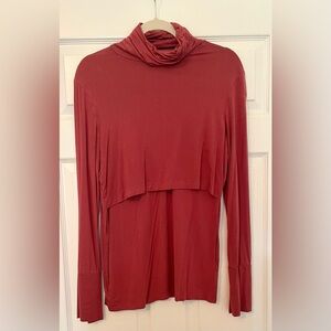 Seraphine Bamboo Maternity and Nursing Cowl Neck Long Sleeve Top